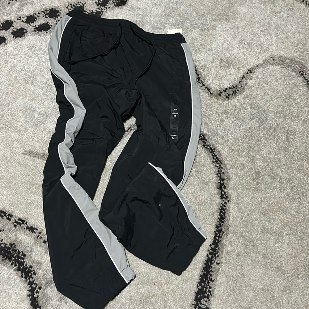 Aeropostale, joggers, dark blue, gray stripe with white, size medium